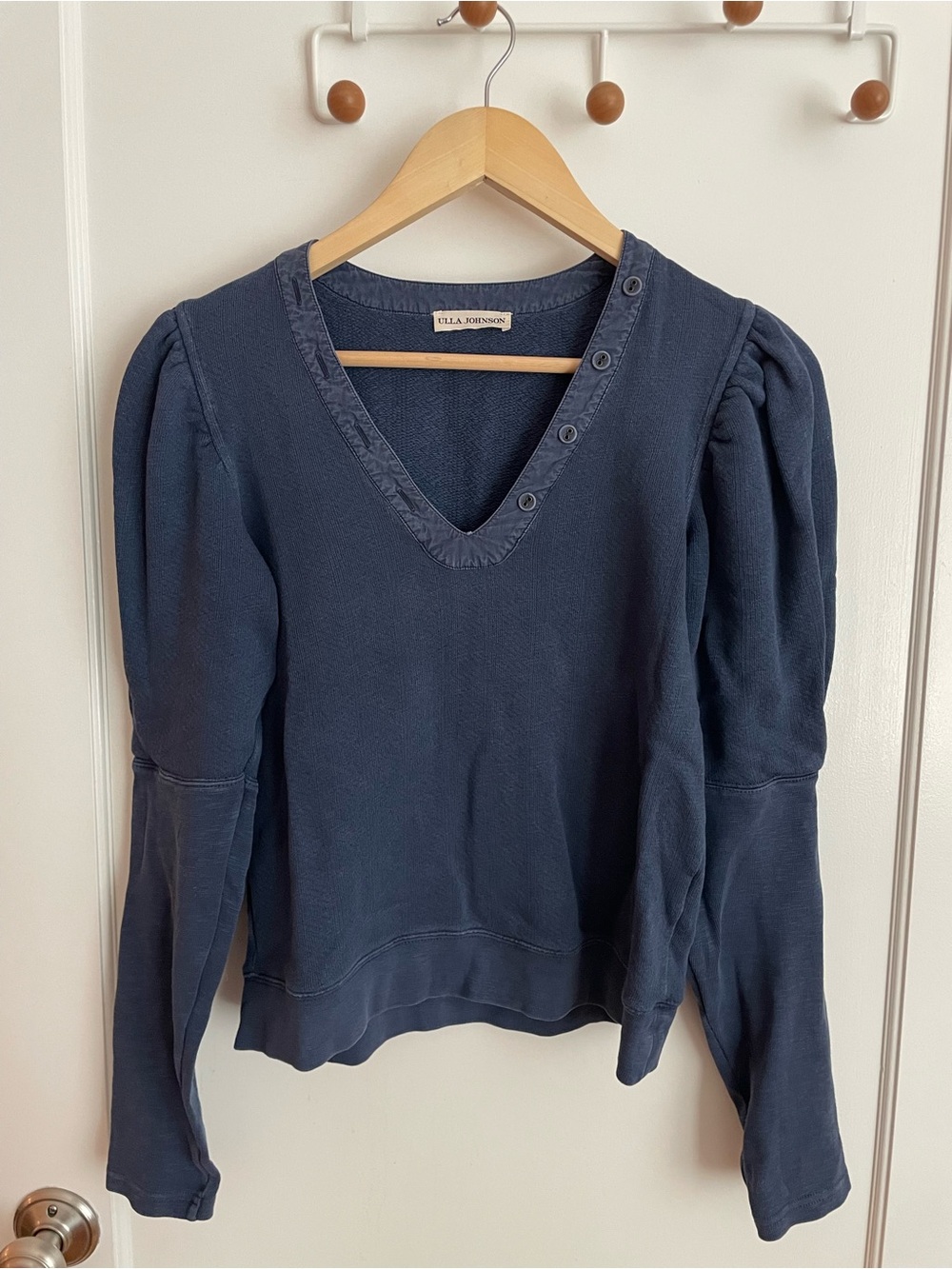Ulla Johnson V-Neck Sweatshirt / Indigo / Size M